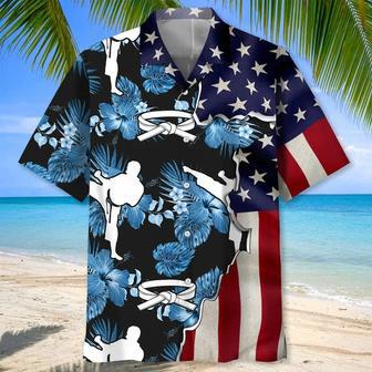 Karate Tropical Flag Hawaiial Shirts For Men, Martial Art Hawaiian Shirts, Karate Hawaii Aloha Beach Shirt | Newhawaiianshirts CA