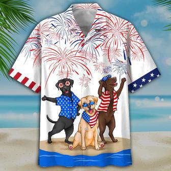 Labrador Hawaiian Shirts, Independence Day Is Coming Aloha Beach Shirt, Independence Day Gift To Dog Lovers | Newhawaiianshirts AU