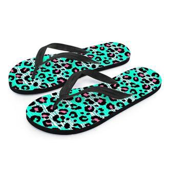 Leopard Zebra Print Men's Flip Flops | Newhawaiianshirts DE