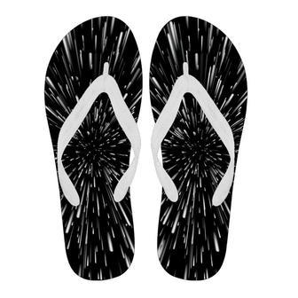 Light Speed Galaxy Space Print Men & Women Flip Flops | Newhawaiianshirts AU