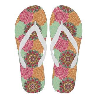 Mandala Bohemian Boho Pattern Print Men & Women Flip Flops | Newhawaiianshirts AU