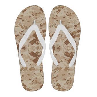 Marine Military Camouflage Camo Pattern Print Men & Women Flip Flops | Newhawaiianshirts DE