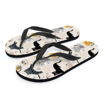 Meow Cat Print Men's Flip Flops | Newhawaiianshirts UK