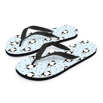 Milk Print Men's Flip Flops | Newhawaiianshirts