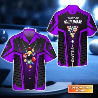 Multi Color Billiard Balls Personalized Name Hawaiian Shirt, Billiard team shirt, Summer Shirt Gift for Billiard Lover | Newhawaiianshirts AU