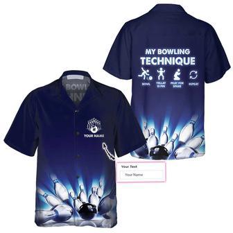 My Bowling Technique Custom Hawaiian Shirt, Personalized Bowling Shirt For Men & Women | Newhawaiianshirts CA