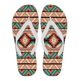 Native American Navajo Indians Aztec Tribal Print Men & Women Flip Flops | Newhawaiianshirts AU