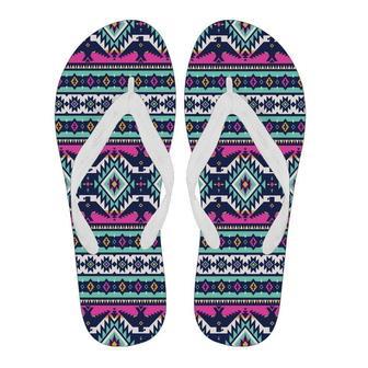 Native American Tribal Navajo Indians Aztec Print Men & Women Flip Flops | Newhawaiianshirts AU