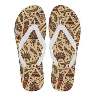 Navajo Tribal Aztec Native Indians American Print Men & Women Flip Flops | Newhawaiianshirts