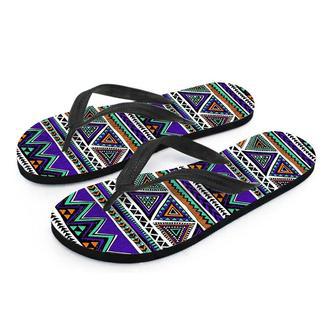 Neon Color Indian Aztec Doodle Men's Flip Flops | Newhawaiianshirts