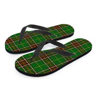 Newfoundland Tartan Green Plaid Men's Flip Flops | Newhawaiianshirts UK