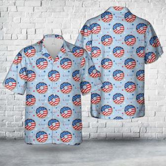 Of July Blue And Red Donuts Hawaiian Shirt | Newhawaiianshirts DE