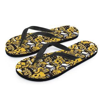 Old School Hiphop Print Men's Flip Flops | Newhawaiianshirts