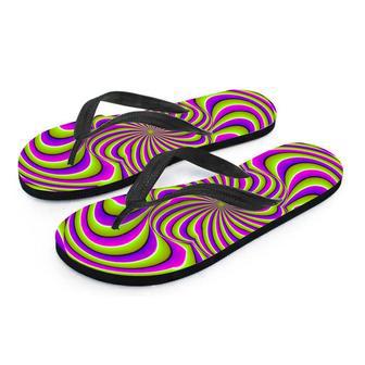 Optical Illusion Abstract Men's Flip Flops | Newhawaiianshirts UK