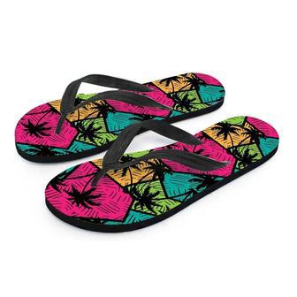 Palm Leaf Hawaiian Print Pattern Men's Flip Flops | Newhawaiianshirts UK