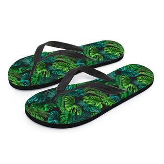 Palm Leaf Tropical Print Men's Flip Flops | Newhawaiianshirts DE