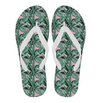 Palm Leaves Floral Tropical Hawaiian Pattern Print Men & Women Flip Flops | Newhawaiianshirts DE