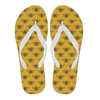 Pattern Print Honey Bee Diagram Gifts Men & Women Flip Flops | Newhawaiianshirts DE