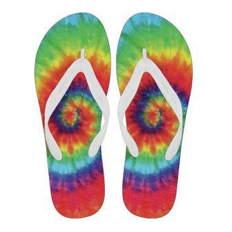 Pattern Print Tie Dye Men & Women Flip Flops | Newhawaiianshirts CA