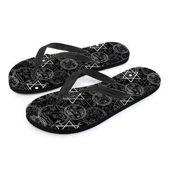 Pentagram Gothic Witch Men's Flip Flops | Newhawaiianshirts AU