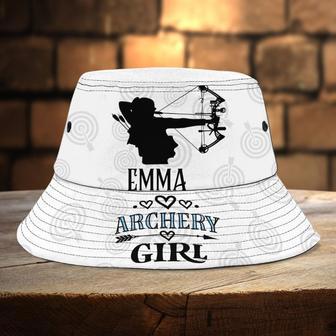 Personalized Archery Bucket Hat for Women, Men, Custom Name Archery Girl, Archery Boy Hat | Newhawaiianshirts AU