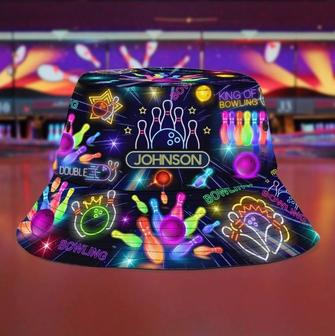 Personalized Bowling Bucket Hat for Men, Women, Bowling Lovers Custom Team Name Bowling Hats | Newhawaiianshirts DE