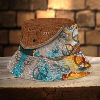 Personalized Dragonfly Leather Pattern Bucket Hat, Let It Be Watercolor Hat for Men, Women | Newhawaiianshirts