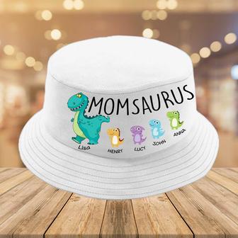 Personalized Mimisaurus, Nanasaurus with Grandkids Bucket Hat for Grandma | Newhawaiianshirts UK