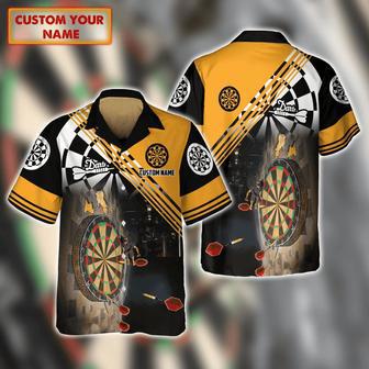 Personalized Name Dart Hawaiian Shirt, Uniform Gift for Dart Player, Dart Hawaiian Shirt for Men | Newhawaiianshirts DE