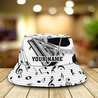 Personalized Piano Bucket Hat, Music Notes Piano Hat for Piano Players, Gift for Men, Boy Summer Outfits | Newhawaiianshirts DE