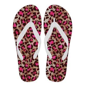 Pink Dot Cheetah Leopard Pattern Print Men & Women Flip Flops | Newhawaiianshirts