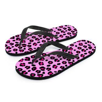 Pink Leopard Men's Flip Flops | Newhawaiianshirts AU