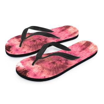 Pink Tie Dye Print Men's Flip Flops | Newhawaiianshirts