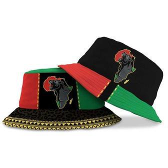 Powerful Panther Africa Reversible Bucket Hat for Men, Women, African American | Newhawaiianshirts AU