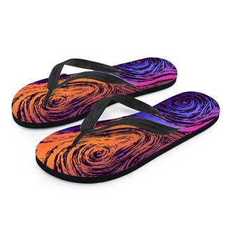 Psychedelic Abstract Men's Flip Flops | Newhawaiianshirts DE