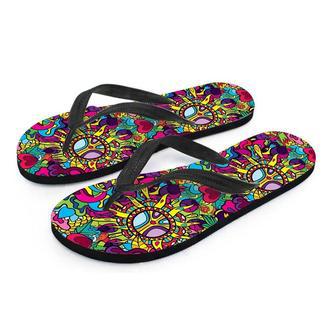 Psychedelic Men's Flip Flops | Newhawaiianshirts CA