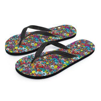 Psychedelic Print Men's Flip Flops | Newhawaiianshirts CA