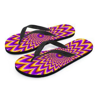 Pulsing Optical Illusion Men's Flip Flops | Newhawaiianshirts UK