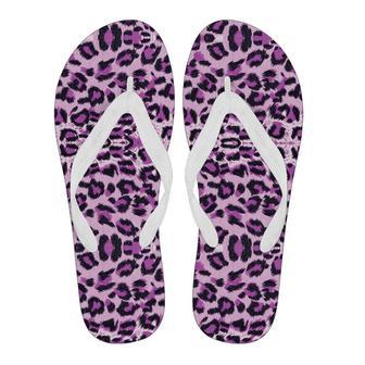 Purple Cheetah Leopard Pattern Print Men & Women Flip Flops | Newhawaiianshirts CA