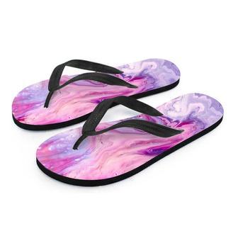 Purple Marble Men's Flip Flops | Newhawaiianshirts UK