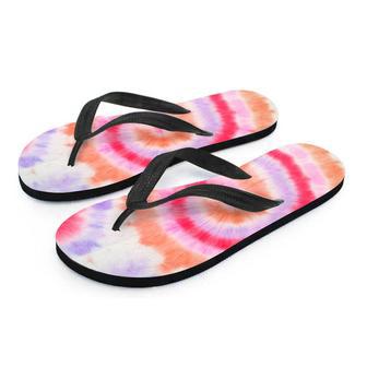 Rainbow Hippie Tie Dye Men's Flip Flops | Newhawaiianshirts