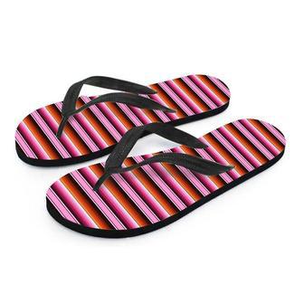 Red And Pink Mexican Baja Men's Flip Flops | Newhawaiianshirts