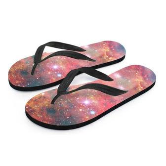 Red Cloud Galaxy Space Men's Flip Flops | Newhawaiianshirts AU