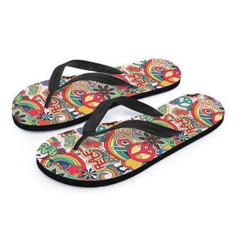 Retro Hippie Men's Flip Flops | Newhawaiianshirts CA