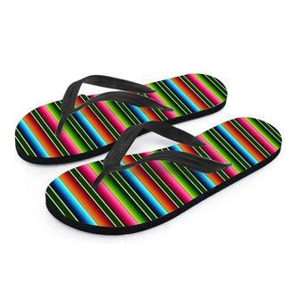 Serape Baja Mexican Men's Flip Flops | Newhawaiianshirts DE