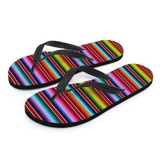 Serape Baja Print Men's Flip Flops | Newhawaiianshirts AU