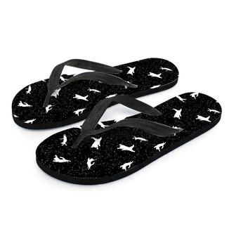 Silhouette Cat Print Men's Flip Flops | Newhawaiianshirts DE