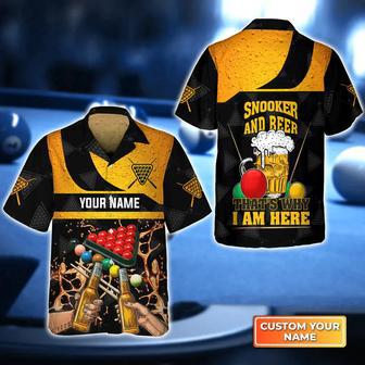 Snooker And Beer That's Why I'm Here Billiard Hawaiian Shirt, Billiard team shirt, Billiard shirt for men and women | Newhawaiianshirts AU