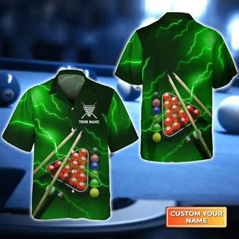 Snooker Thunder Lightning Hawaiian Shirt, Billiard team shirt, Billiard shirt for men and women | Newhawaiianshirts AU