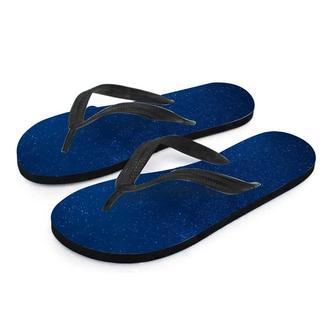 Space Blue Galaxy Men's Flip Flops | Newhawaiianshirts AU